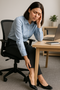 デスクワーク　足むくみ